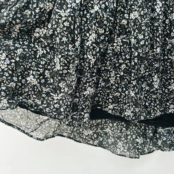 Shona Joy Denise Pintuck Babydoll Mini Balloon Puff Sleeve Short Floral Dress 10 - Picture 11 of 16